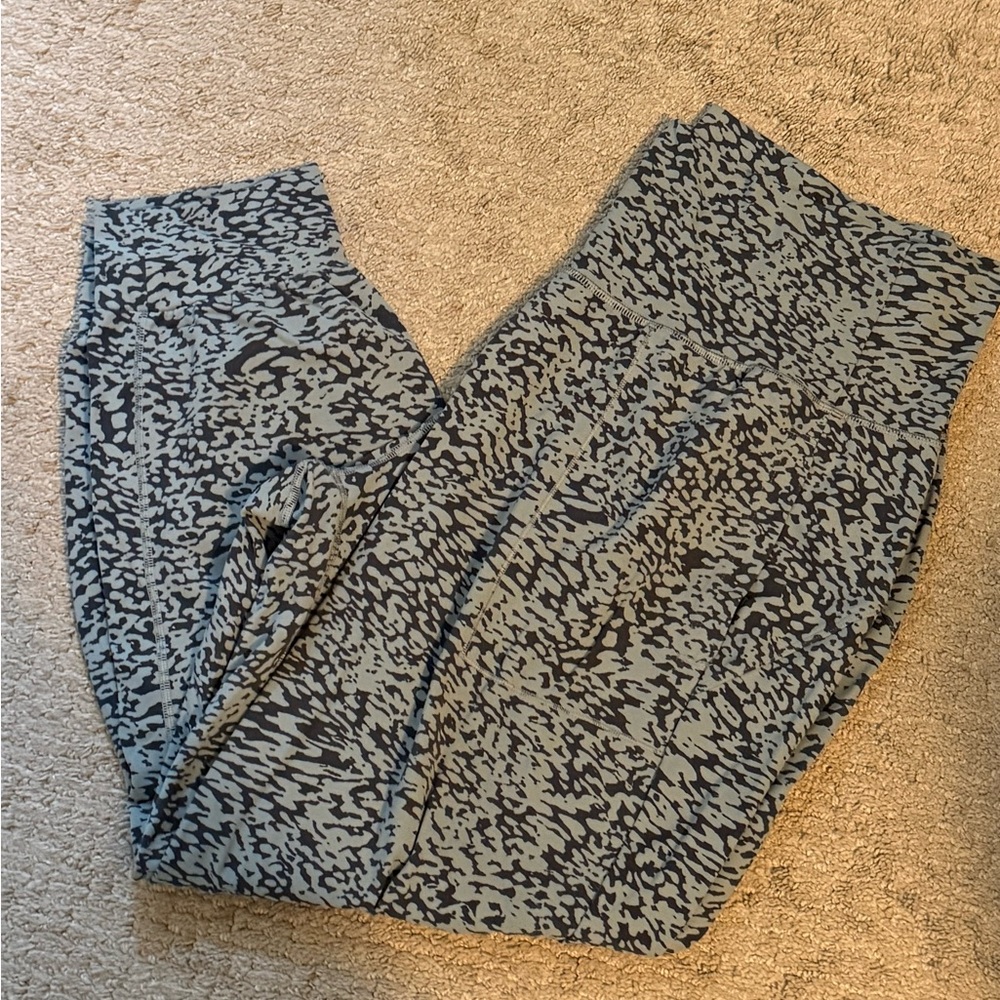 Athleta Printed High-Waist Leggings in Blue
